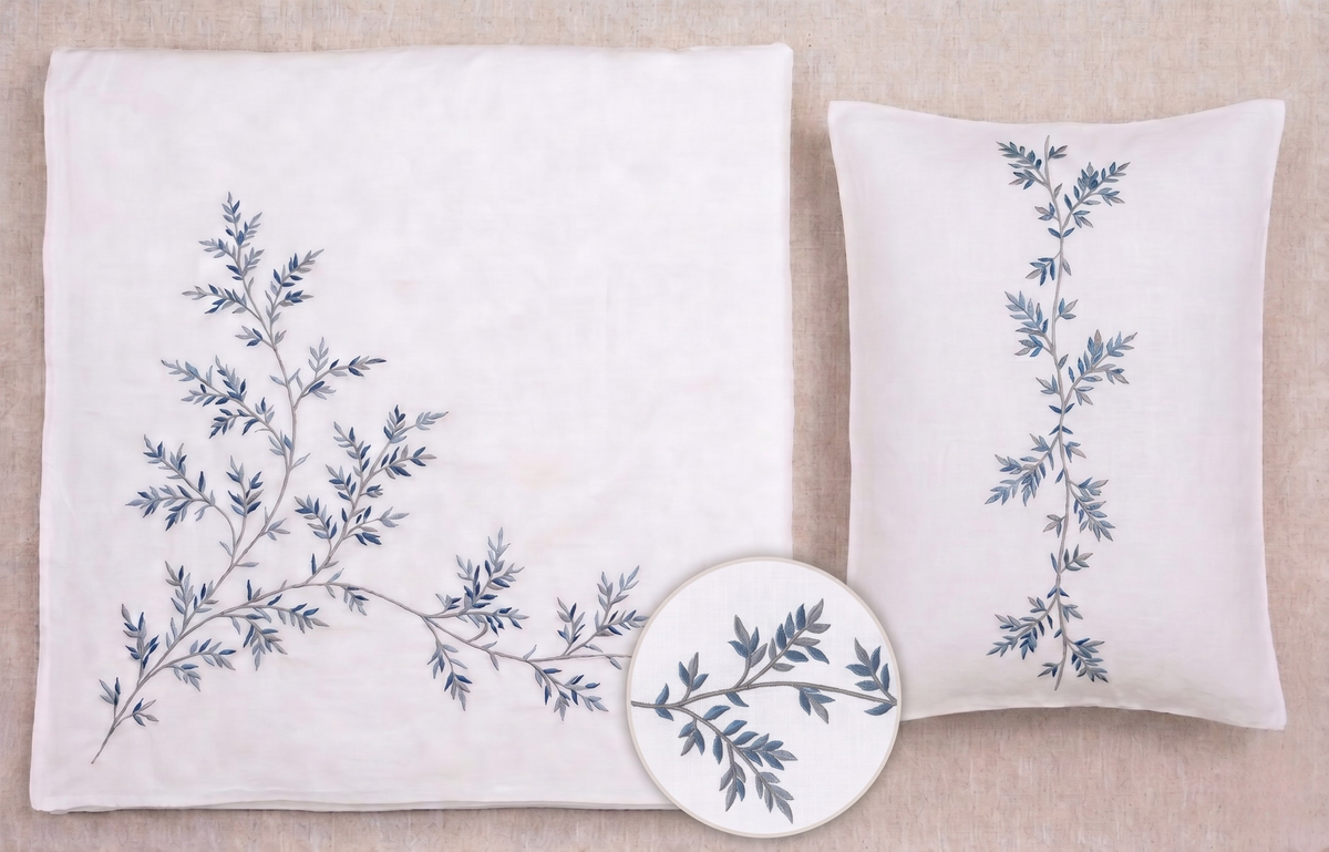Kayla Duvet 6 pieces - Embroidery pure 100% Egyptian Cotton