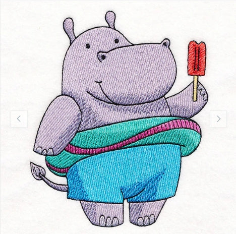 Hippo Splash Kids Face Towel