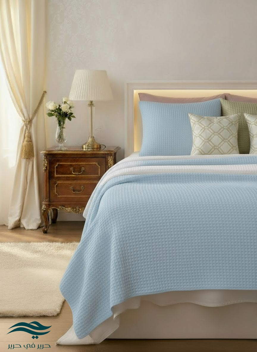 Waffle coverlet