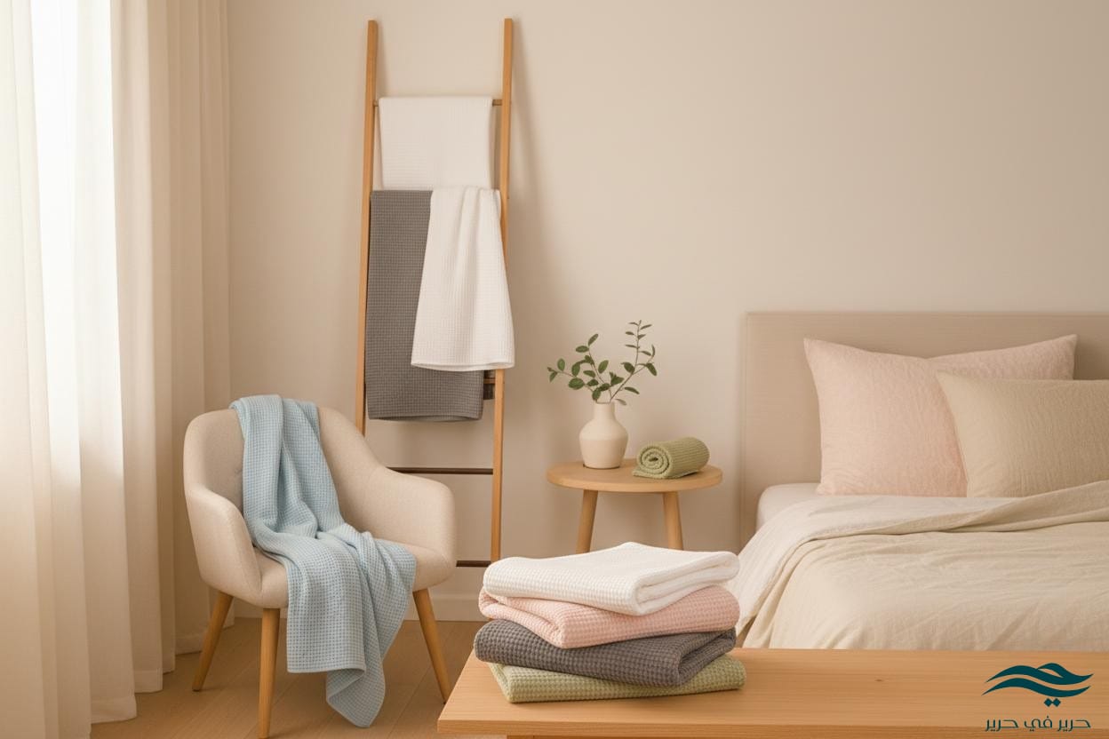 Waffle coverlet