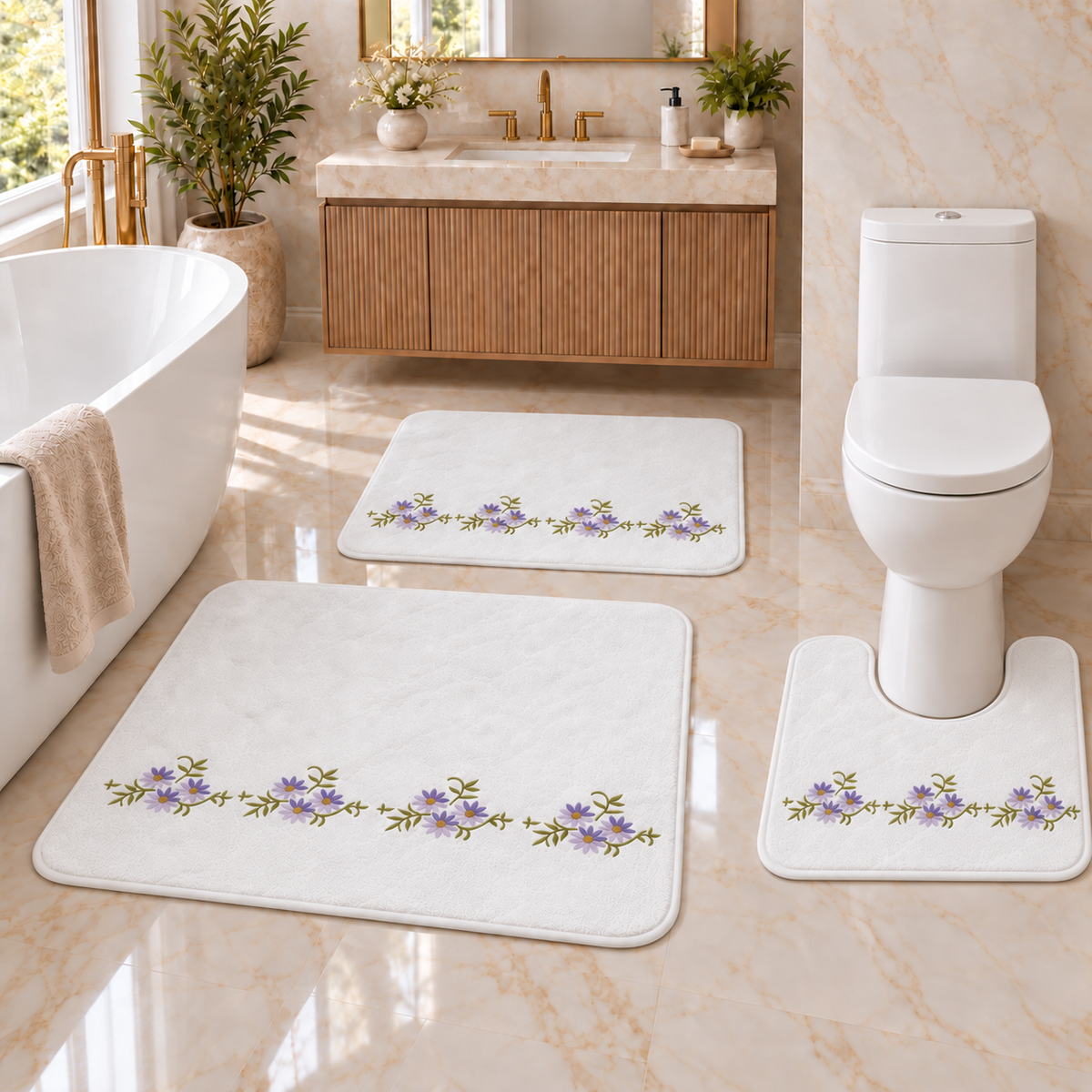 Roma - Bathmat set 3 pieces - Terry Towel