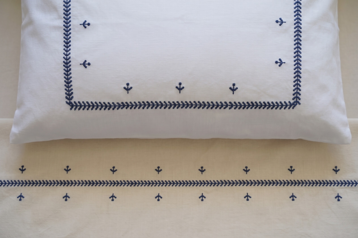 Bas Embroidered Duvet Set – Pure Giza Egyptian Cotton