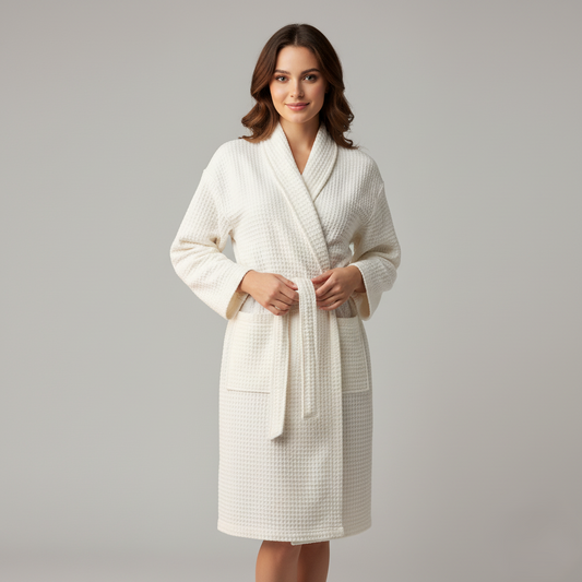 Cream - Bath/Home Waffle Robe