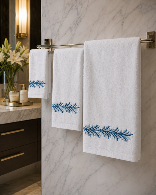 Leil Towel Set (5 Pieces) - Blue
