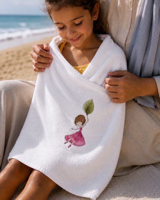 Pinky Balloon Kids Towel
