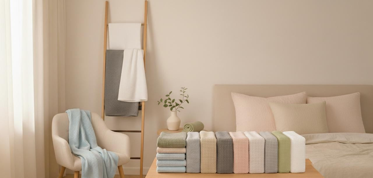 Waffle coverlet