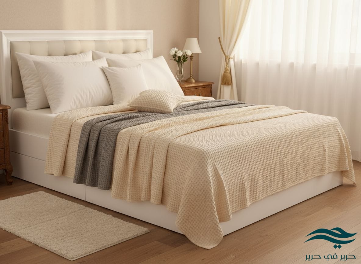 Waffle coverlet