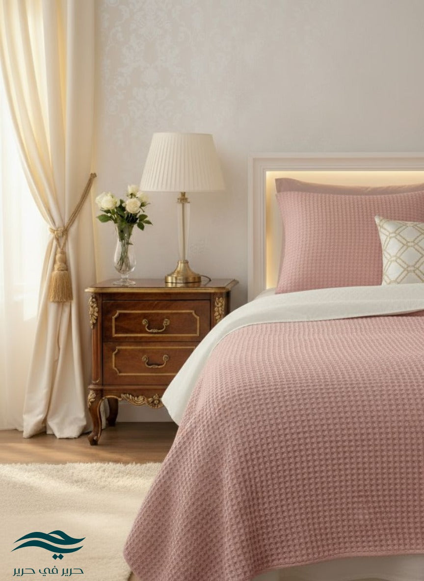Waffle coverlet
