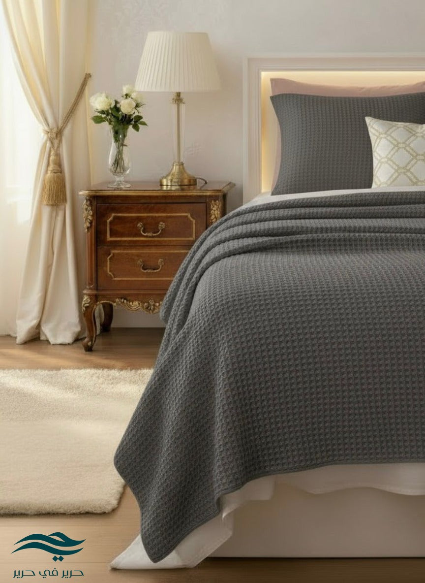 Waffle coverlet