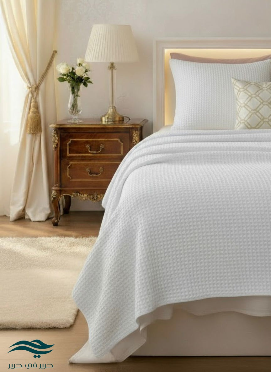 Waffle coverlet