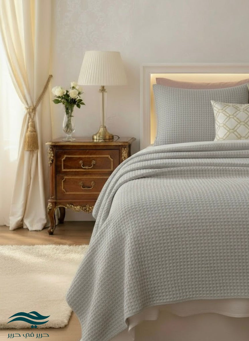 Waffle coverlet