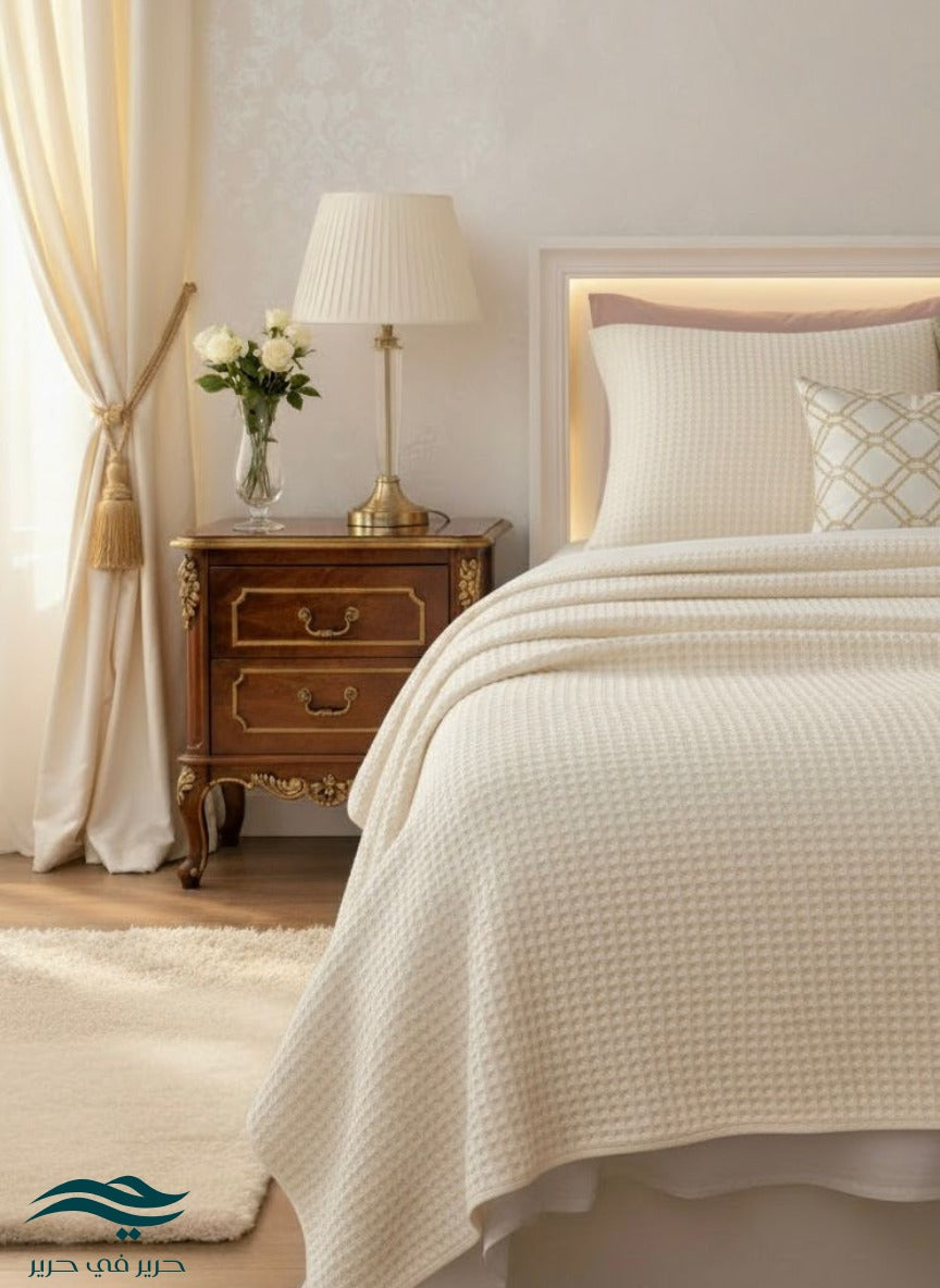 Waffle coverlet