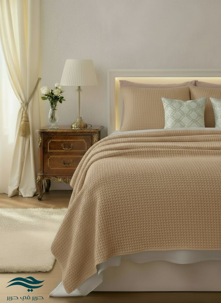 Waffle coverlet