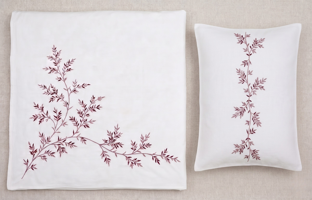 Kayla – 6-Piece Embroidered Egyptian Cotton Duvet Set – product image 6 | Hareer x Hareer