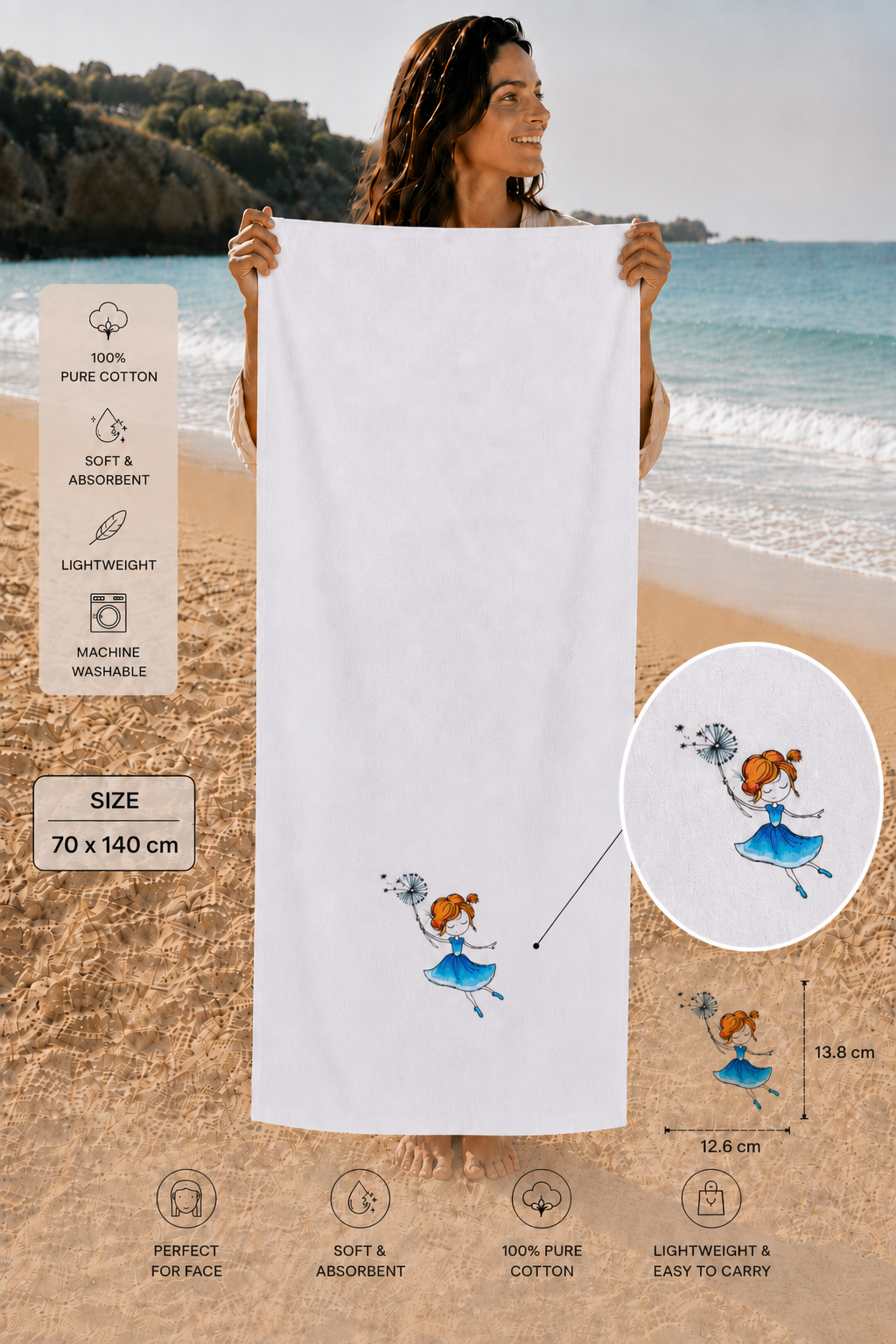 Dandelion Dream Kids Towel
