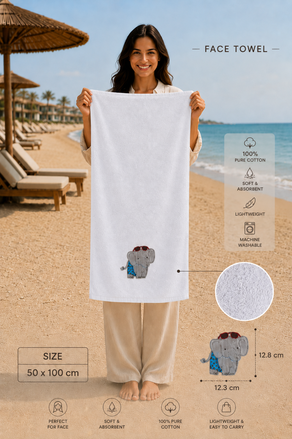 Elephant Splash Kids Towel