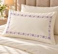 Kesmat embroidered Egyptian cotton Percale bedding and pillowcases by Hareer x Hareer