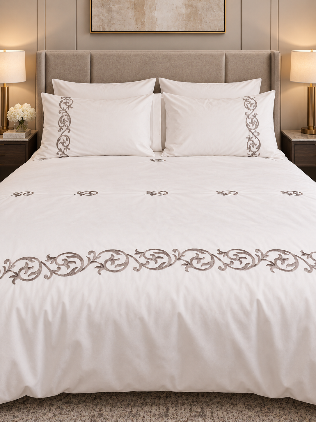 Eissa - Duvet Cover set 6 pieces - Giza premium 100% Egyptian cotton