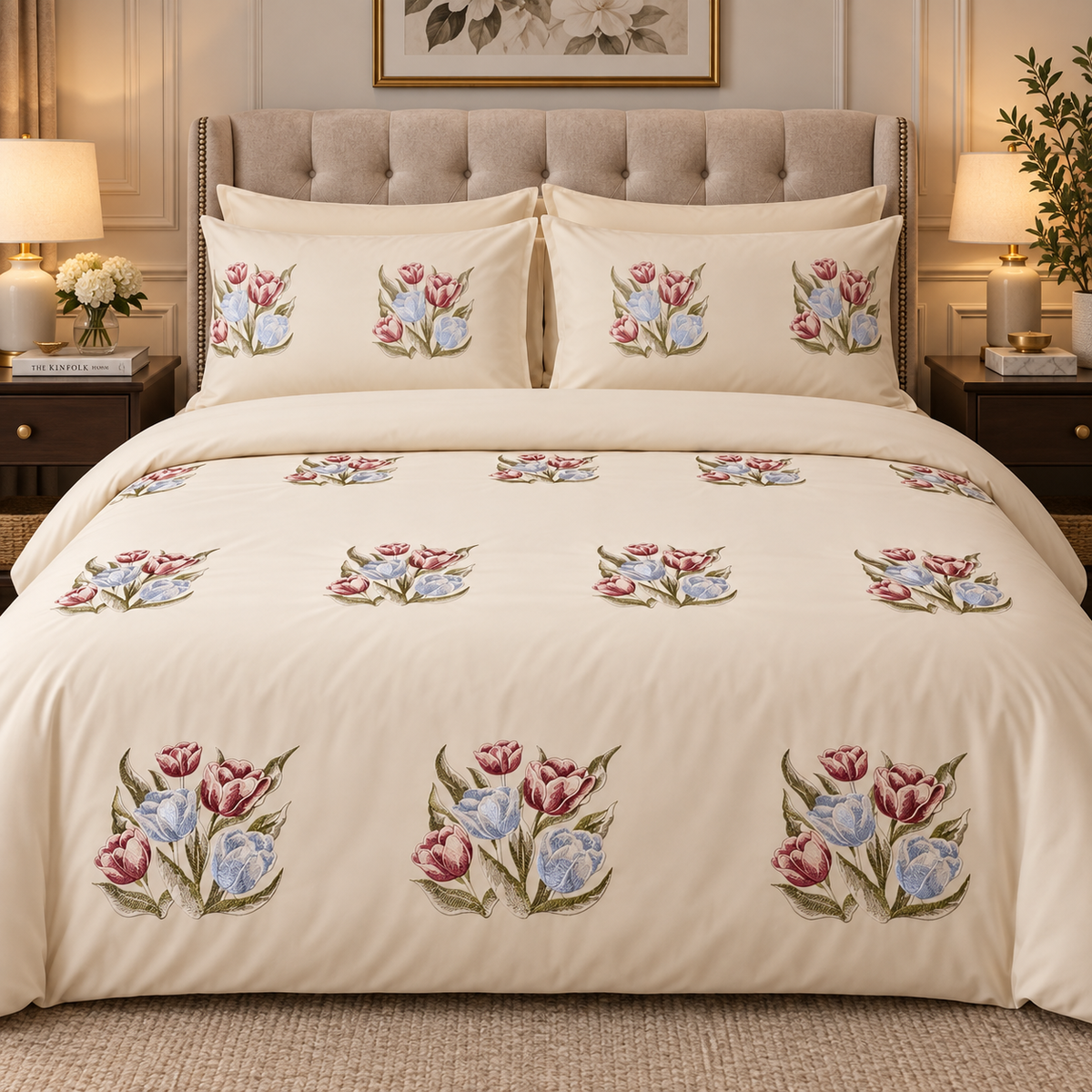 Radwa - Duvet set 6 pieces -  Giza premium 100% pure Egyptian Cotton
