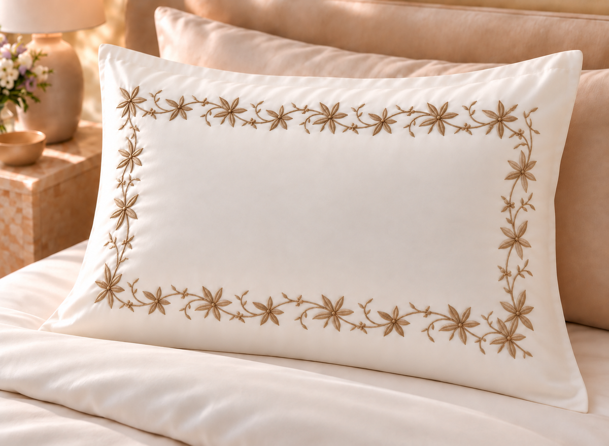 Kesmat – Luxury Embroidered Egyptian Cotton Percale Duvet Set