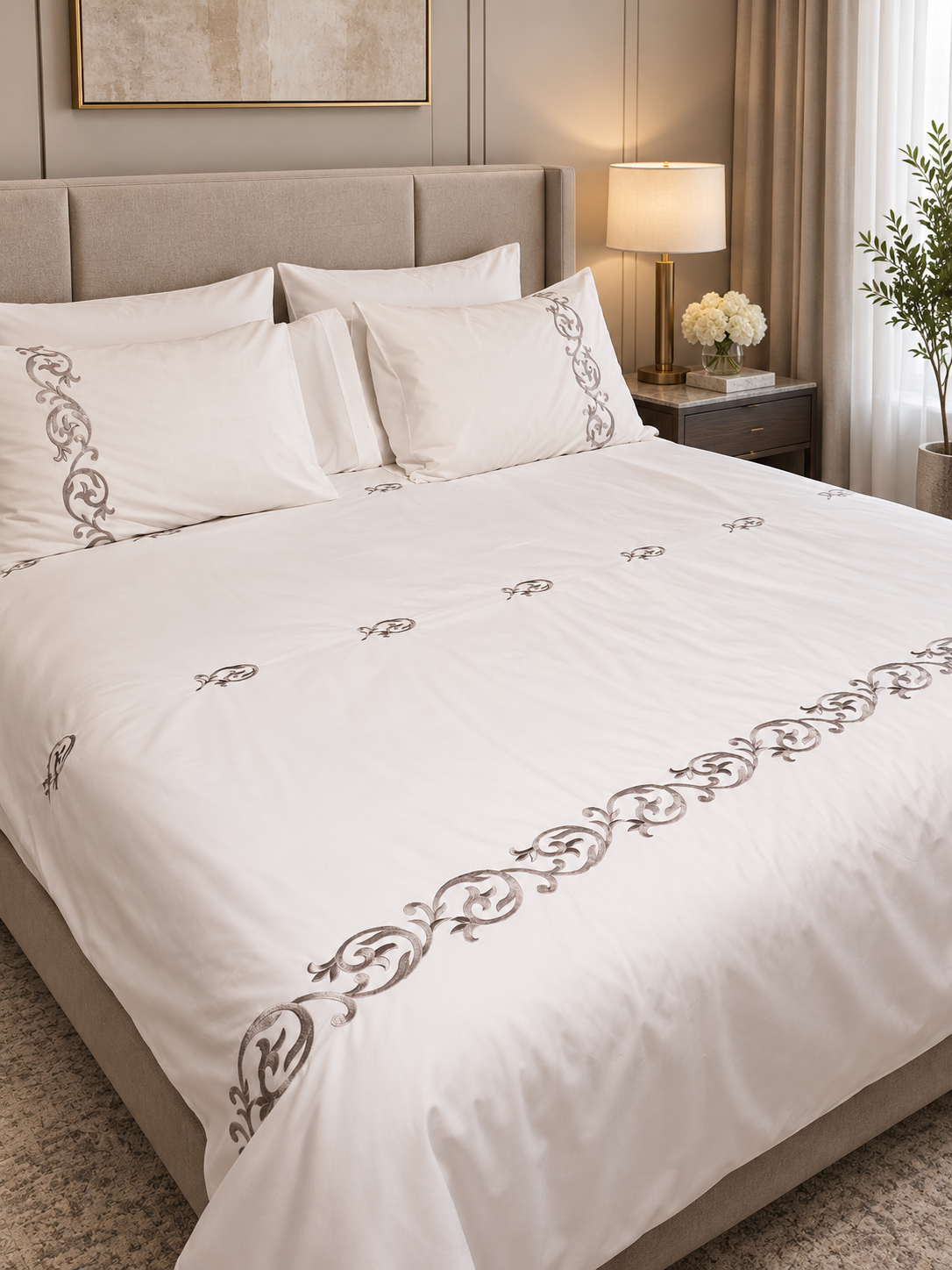 Eissa - Duvet Cover set 6 pieces - Giza premium 100% Egyptian cotton