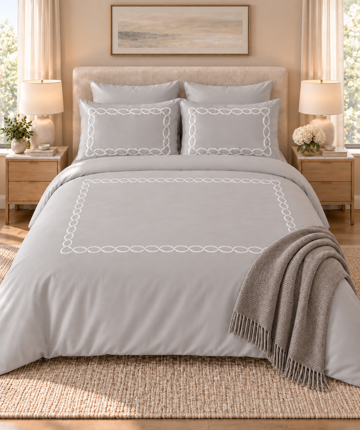 Dalal - Duvet set 6 pieces - Giza premium 100% Egyptian Cotton