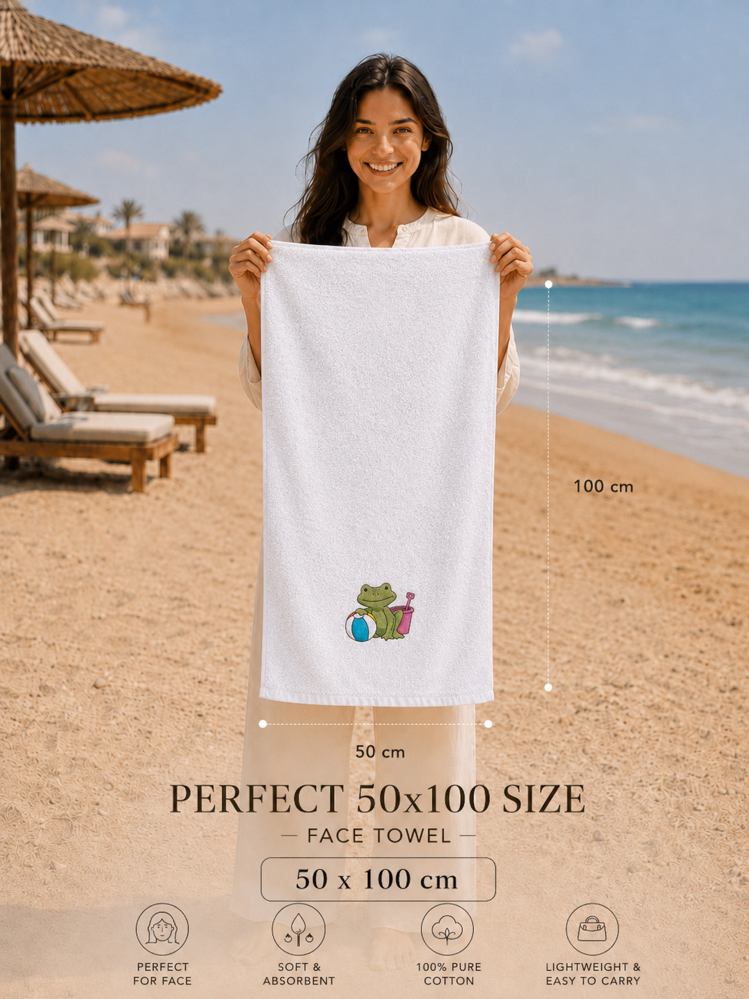 Froggy Beach Kids Towel