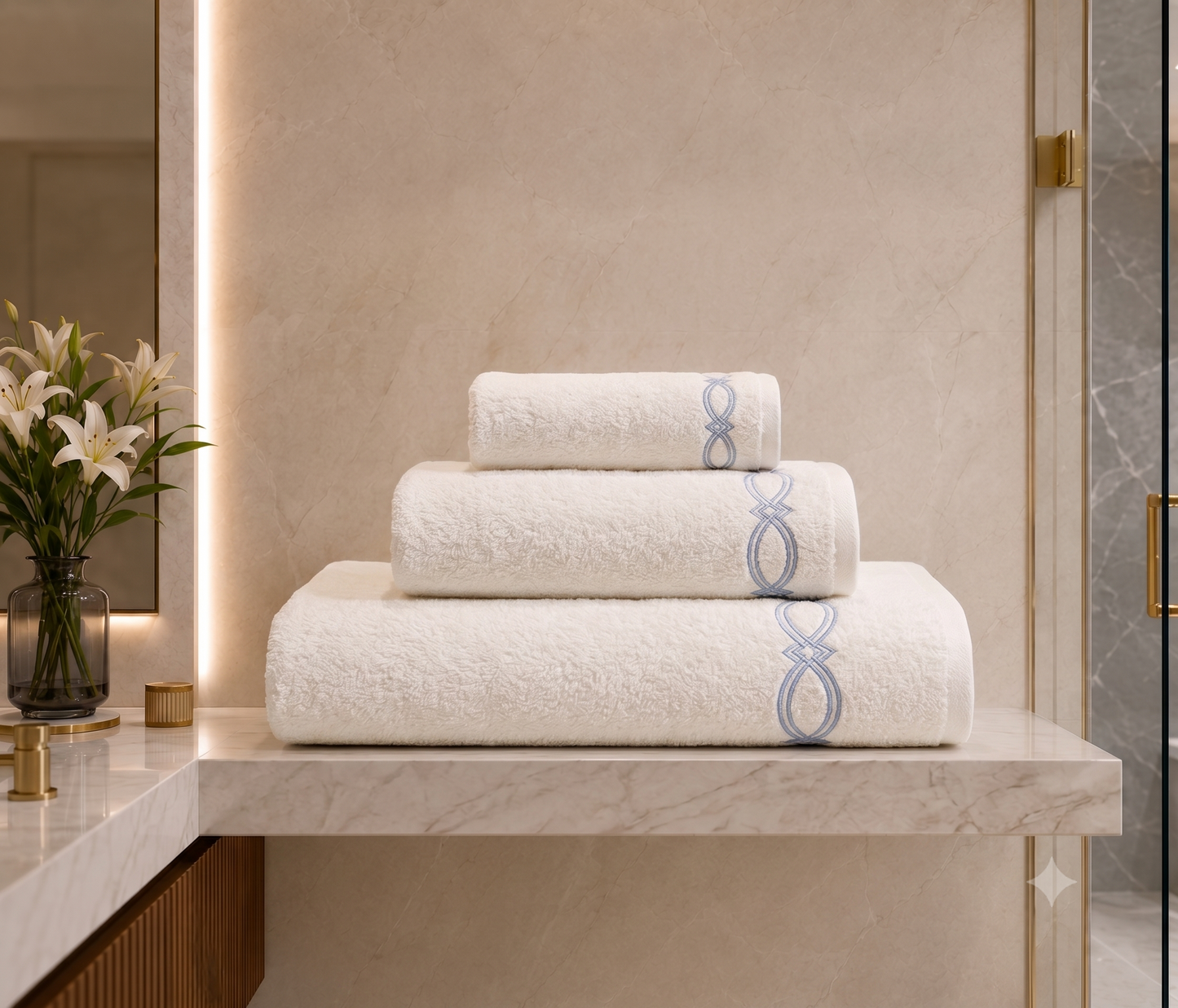 Hamis - Embroidered Towel Set