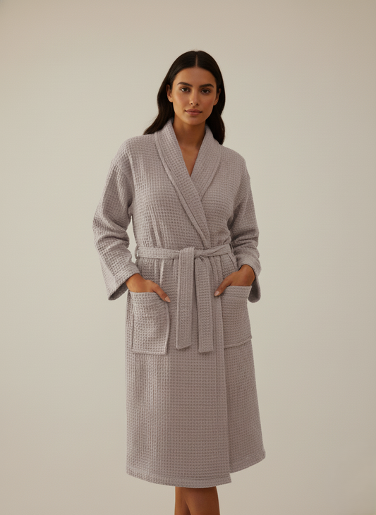 Silver - Bath/Home Waffle Robe