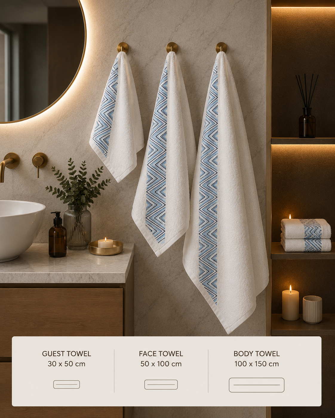 Rozeina Towel Set (5 Pieces)