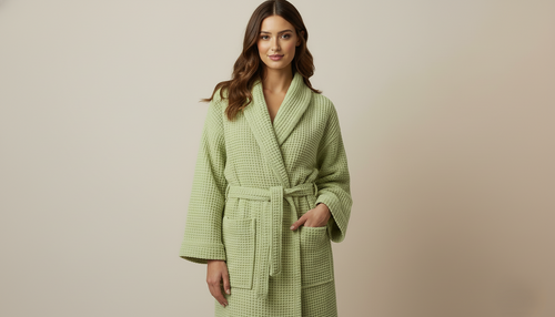 Cafe Bath/Home Waffle Robe – green | Hareer x Hareer