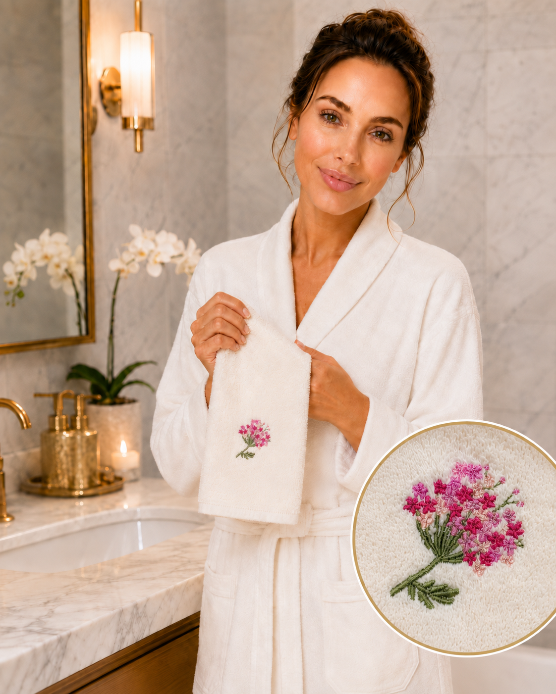 Sherry Blush Garden Towel Set 5 Pieces