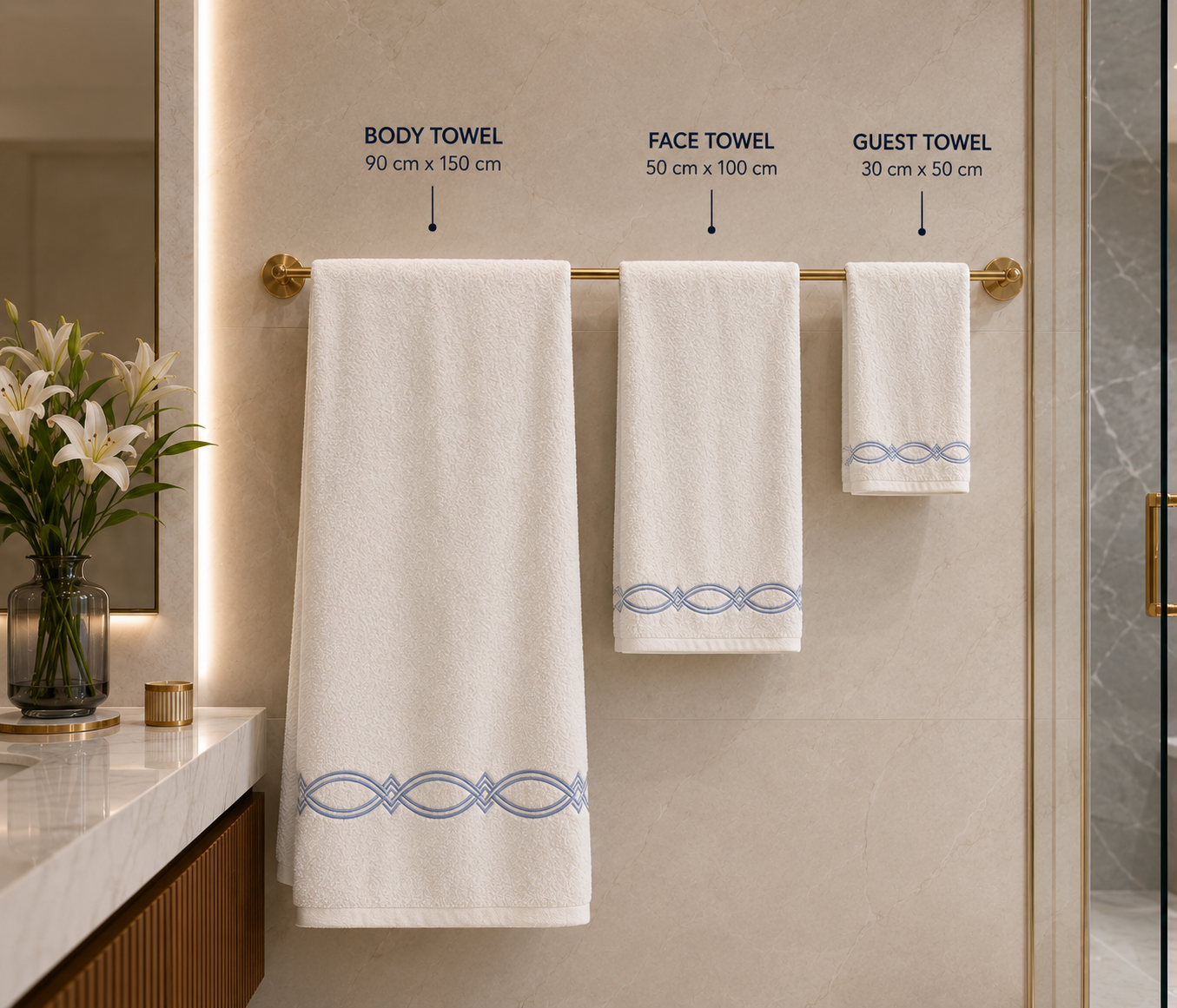 Hamis - Embroidered Towel Set